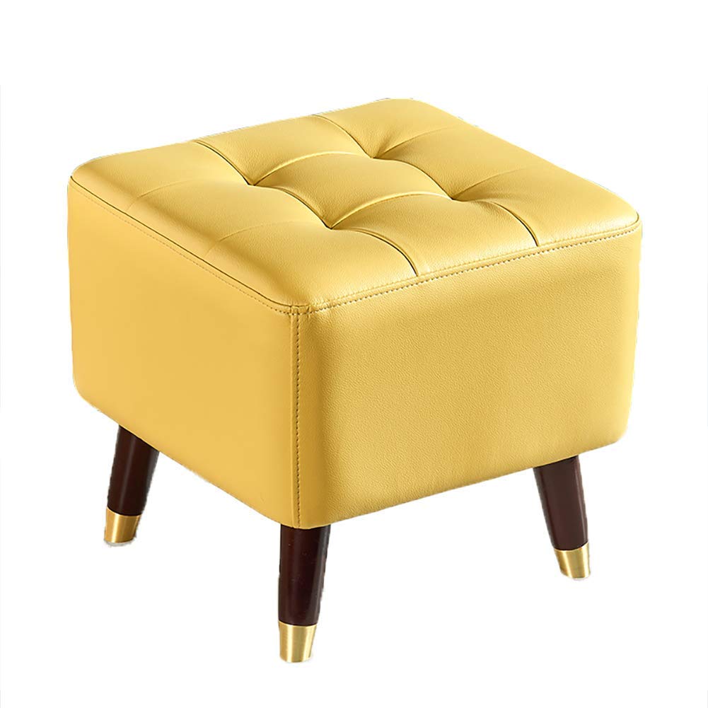 Petit Repose-Pieds sous Le Bureau Ottoman Rectangulaire en Cuir PU pour Chambre et Salon