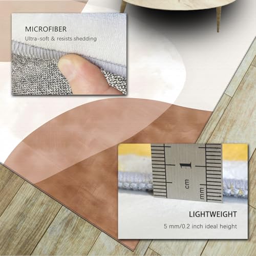Tapis pour salon doux lavable en machine 160x200cm style abstrait - 6