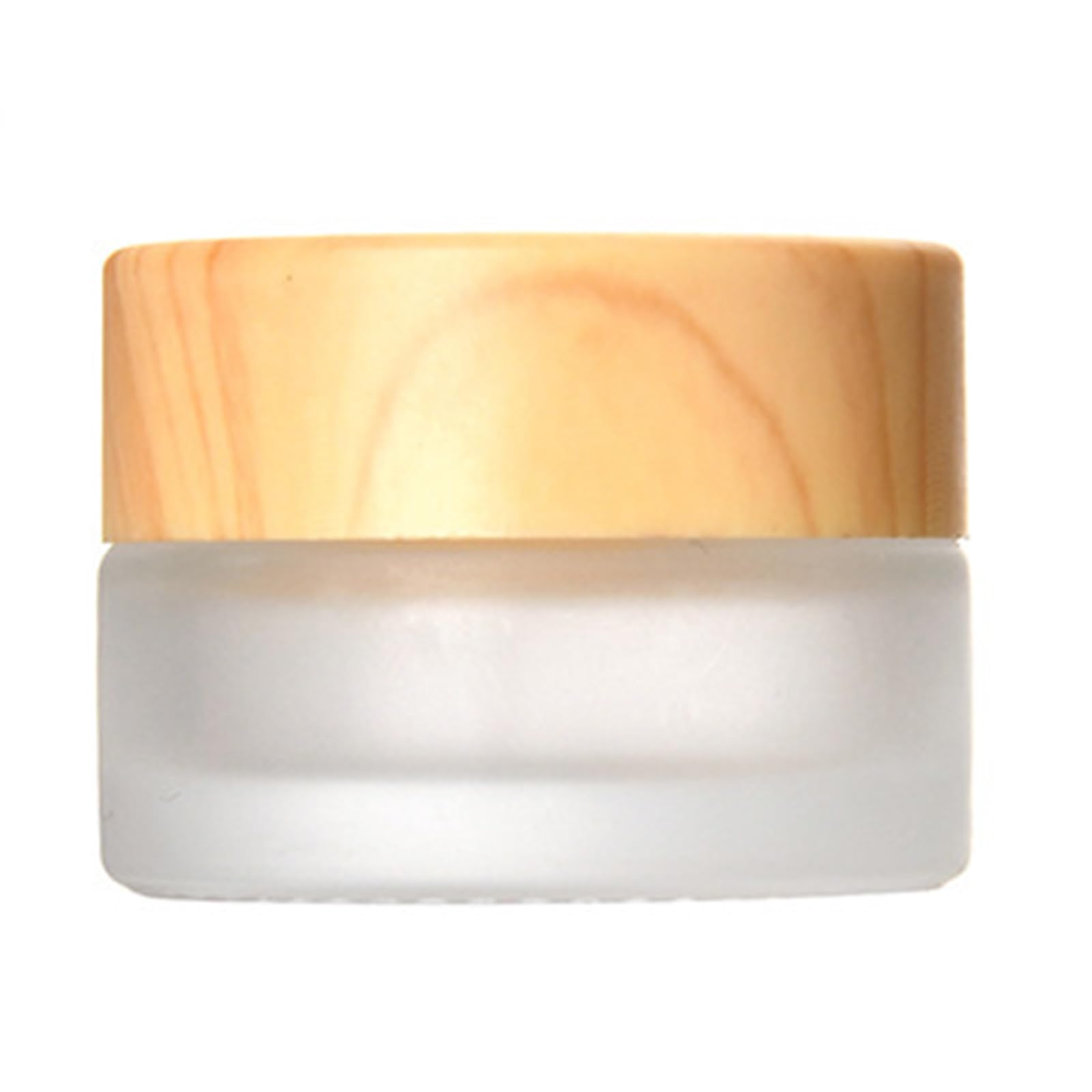 Glass Cosmetic Containers with Lids Round Frosted Cosmetic Jars Small Empty Glass Sample Jars for Makeup Lotions Sample Travel Size Container Travel Container