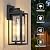 Water Ripple Outdoor Wall Lantern, Exterior Porch Light Fixture Black, 2 Pack Waterproof Wall Lights Fixture, Outside Garage Sconce Lighting, Porch Light Fixture, Mount Lamp, for Patio Outdoor Indoor