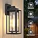 Water Ripple Outdoor Wall Lantern, Exterior Porch Light Fixture Black, 2 Pack Waterproof Wall Lights Fixture, Outside Garage Sconce Lighting, Porch Light Fixture, Mount Lamp, for Patio Outdoor Indoor