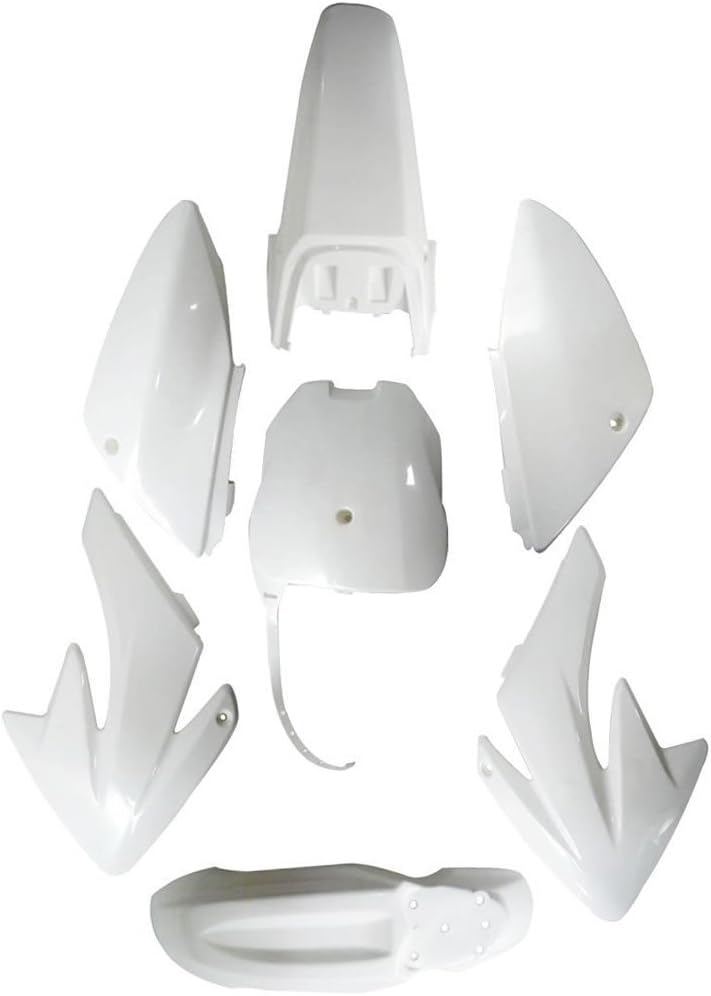 Plastic Fenders For CRF70 CRF 70 | Dirt Bike Replacement Plastic Kit Body Parts (White)