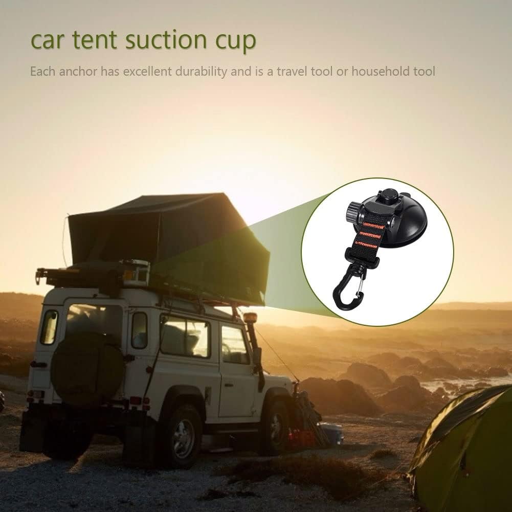4 Suction Cup Anchor Cable Fixed Hooks, Camping Tarpaulin As A Car Side Awning, Swimming Pool Excavator Fixed Hook Universal Tool
