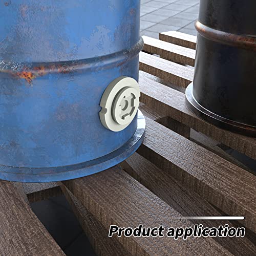 Taisher 2Pcs White Abs 2" Bulkhead Tank Connector Adapter Fitting With Plugs & Gasket For Water Tank, Rain Barrels, Aquariums, Bathtubs And Sink #TOP6