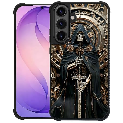 Coque Samsung S26 Plus tête de mort mécanique antichoc pour éviter les chutes et rayures