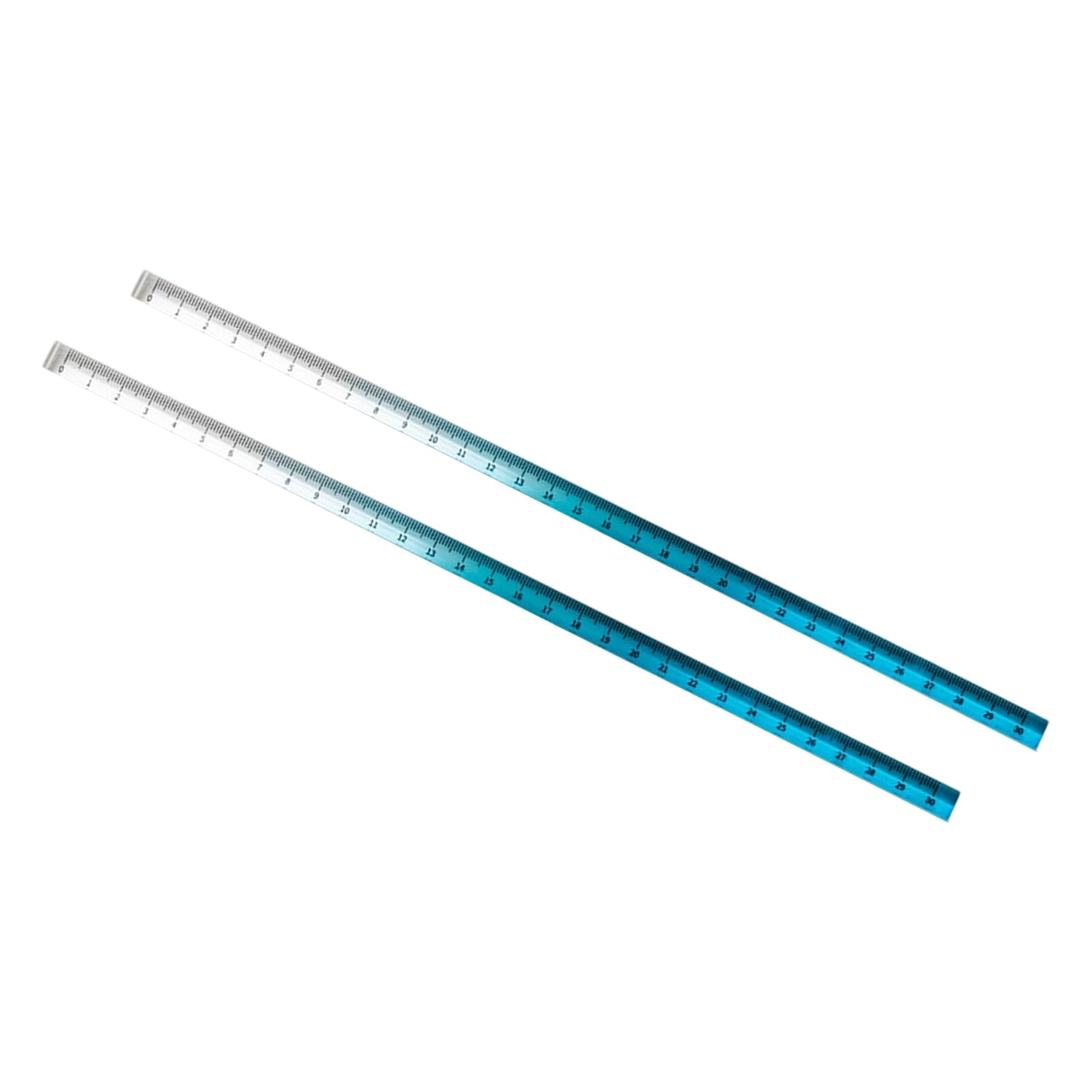 2Pcs Acrylic Clear Ruler, Colorful Straight Shatterproof Ruler Measuring Rulers School Offices Teaching Rulers Set