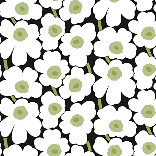 Marimekko Black Pieni Unikko Peel & Stick Wallpaper (MKS4494)