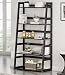 Tribesigns 5-Tier Ladder Shelf, 5 Shelf Modern Bookshelf and Bookcase Freestanding Leaning Shelf for Living Room Home Office (Black)