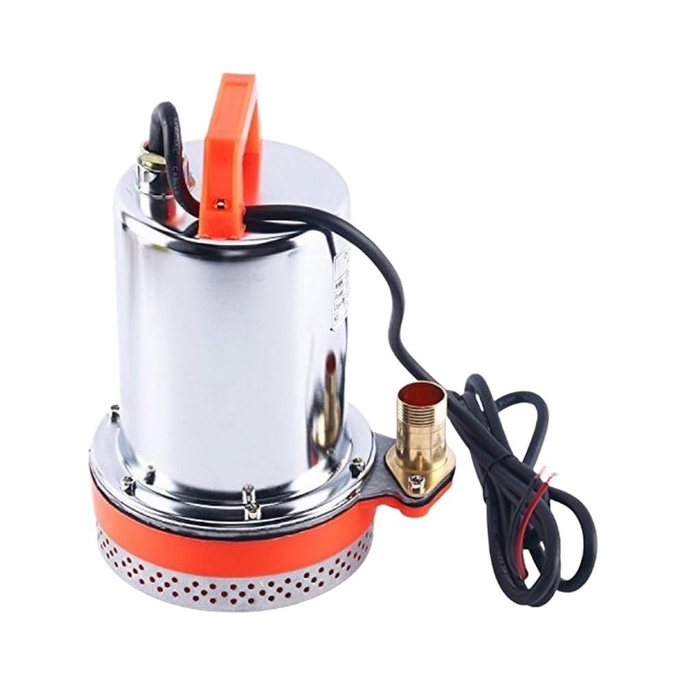 12V DC Tauchpumpe für Brunnen und Bewässerung, 8m Förderhöhe 100L/min, Solar Wasserpumpe mit 10m Schlauch für Farm Ranch Boot