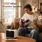 JOYO 10W Mini Bass Amp Bass Guitar Practice Amp Combo Bass Amplifier Portable Small Battery Powered Bass Amp Dual Channel (MA-10B)