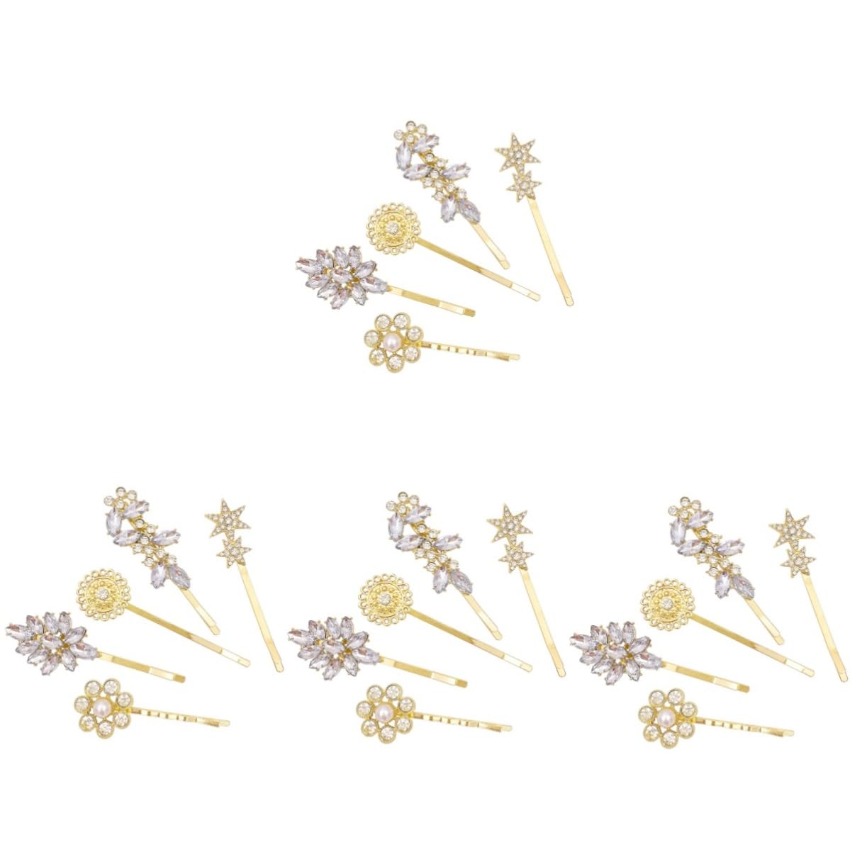 FRCOLOR 20pezzi Fermagli Per Con Strass Accessori Eleganti Per Ragazze e Donne Perfetti Per Matrimoni e Cerimonie