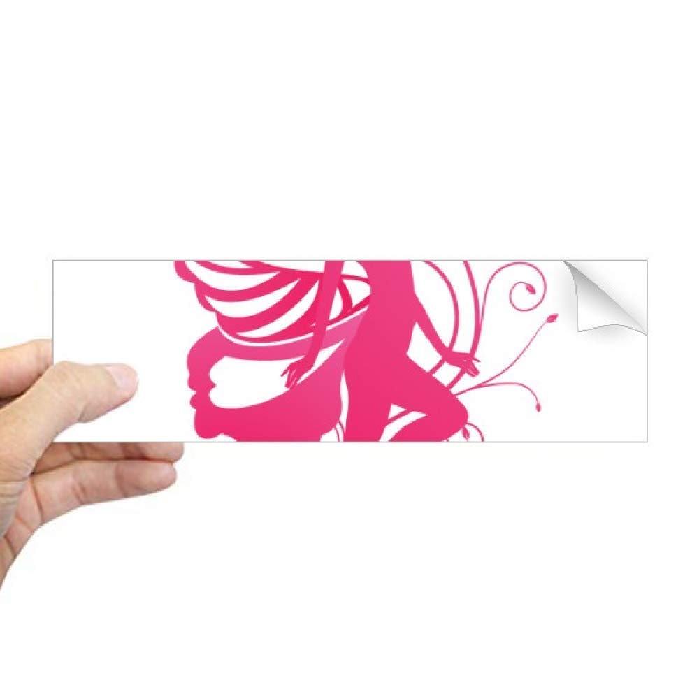 Autocollant rectangulaire pare-chocs voiture sticker fenêtre papillon rose