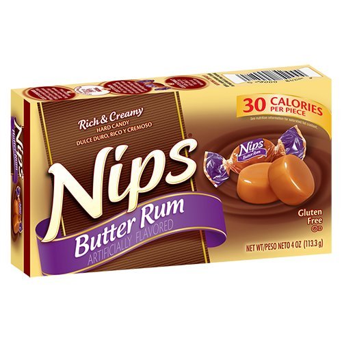 Nips Candy Box Butter Rum 4 oz Hard Candy Grocery