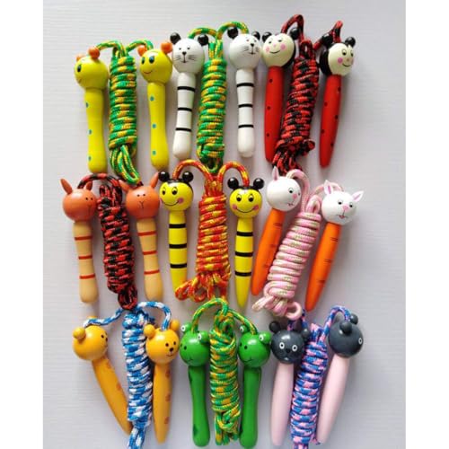 TOMETURE Cuerda de Saltar Ajustable Diseño de Abeja Cuerda para Ejercicio Infantil en Jardín de Infantes Ligera Cómoda para Saltar Color Aleatorio