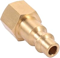 Vista 3 de Adaptador de conexión rápida de manguera de aire hembra de latón NPT de latón de 1/4 pulgadas, acoplador de aire y kit de enchufes, accesorios
