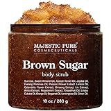 Brown Sugar Body Scrub for Cellulite and Exfoliation - Natural Body Scrub - Reduces The Appearances of Cellulite, Stretch Marks, Acne, and Varicose Veins, 10 Ounces