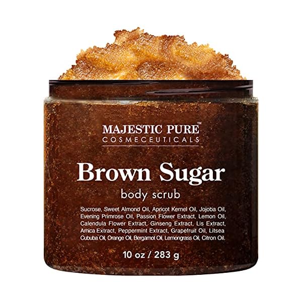 Brown-Sugar-Body-Scrub-for-Cellulite-and-Exfoliation-Natural-Body-Scrub-Reduces-The-Appearances-of-Cellulite-Stretch-Marks-Acne-and-Varicose-Veins-10-Ounces Brown Sugar Body Scrub for Cellulite and Exfoliation - Natural Body Scrub - Reduces The Appearances of Cellulite, Stretch Marks, Acne, and Varicose Veins, 10 Ounces