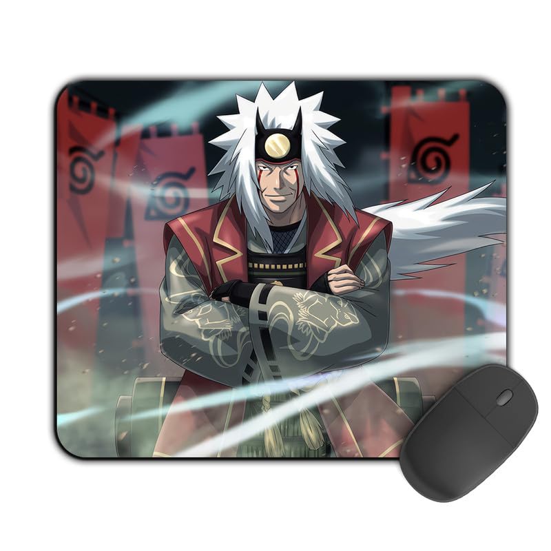 Image of Kirmada Gaming Mouse Pad - Jiraya (Naruto) Non-Slip Rubber Base - Durable, Smooth Surface, Ergonomic Design, Easy to Clean -Small Size for Mackbook,Laptop,Desktop