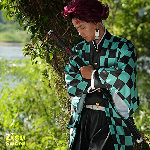 zisu demon katana sword about 41 inches hashira pillars amp protagonist katana for cosplay purpose anime original texture