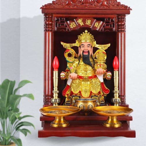 Support de statue de Bouddha et table d'offrande aux finitions artisanales - 4