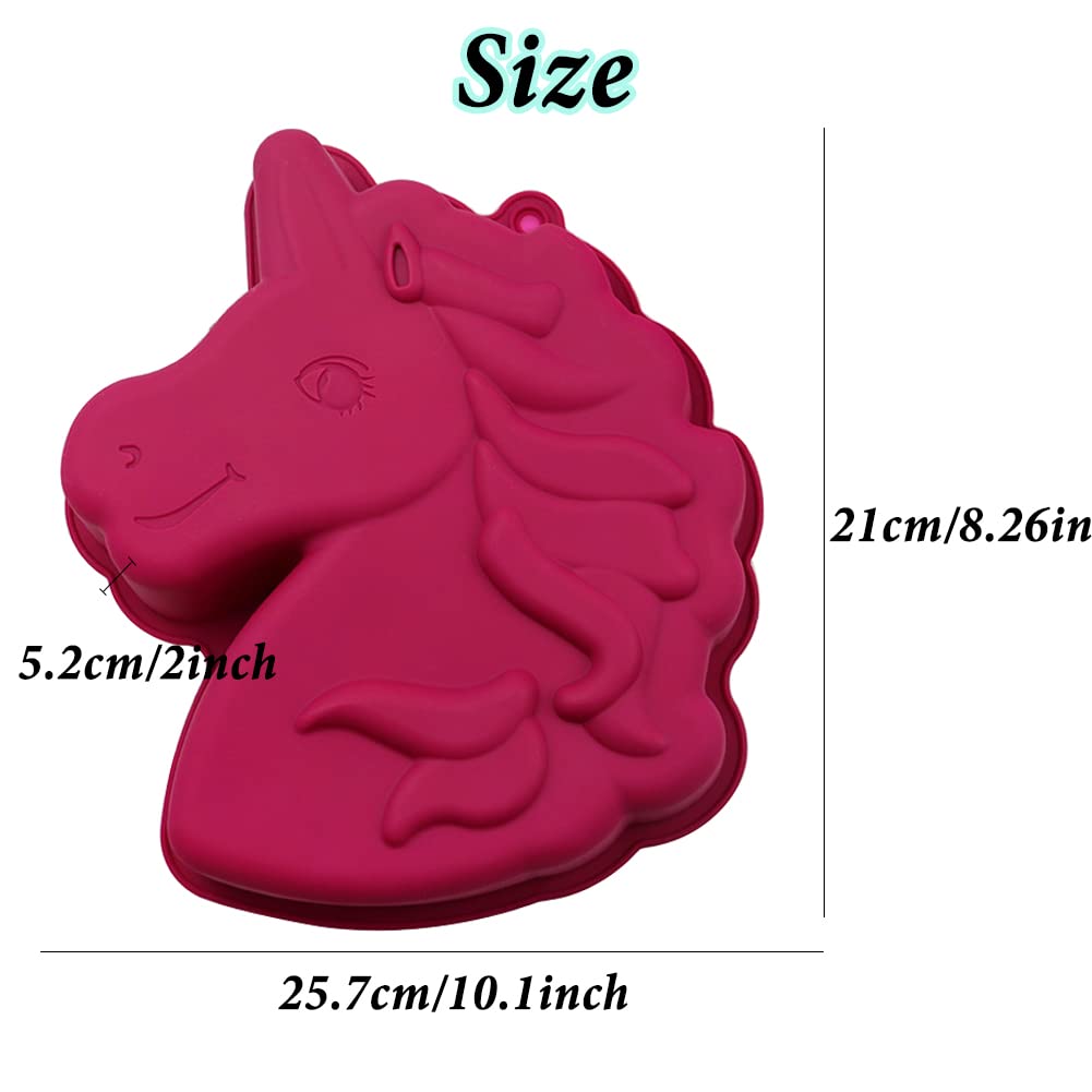 Licorne Bleu Moule à Gâteau, Moulle Silicone Licorn, Moule Forme Licorne, Licorne Moules à Gâteaux 3d, Moule De Cuisson Pour Chocolats Gaufres Savon Halloween Noël