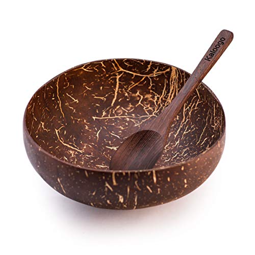 Cocobowl Nature - 100% Natürliche Kokosnuss Schale (poliert mit Loeffel) Cover