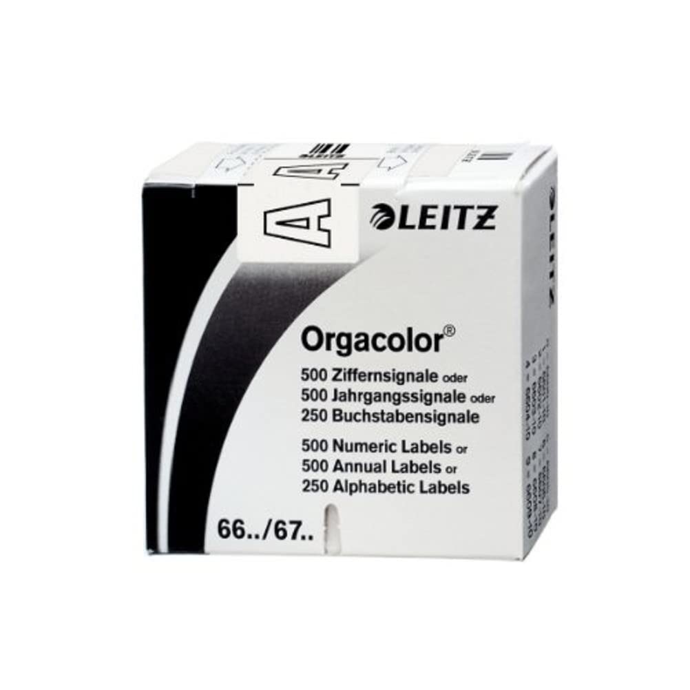 Leitz Orgacolor 66101000 Letter Signal Card "A" Pack of 250 White