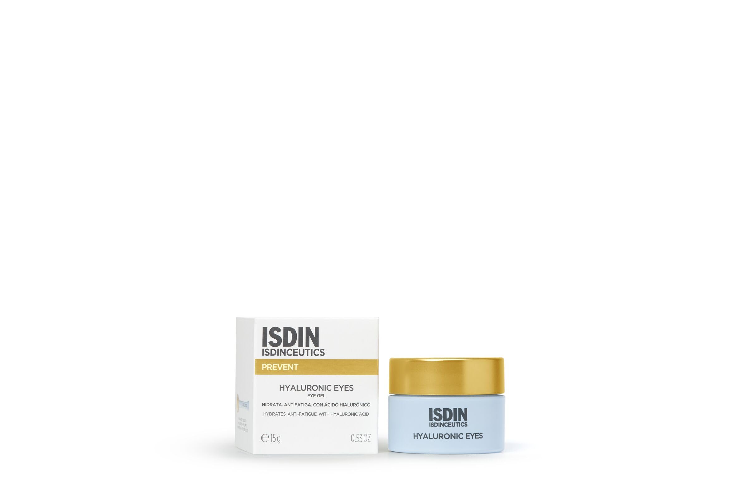 ISDIN Isdinceutics Hyaluronic Eyes Contorno de Ojos Hidratante con Ácido Hialurónico que Ayuda a Prevenir las Arrugas, 15 g