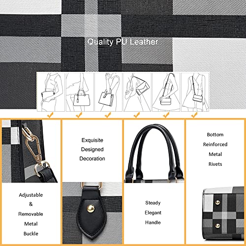 Image of CHICAROUSAL Crossbody Purses and Handbags for Women PU Leather Tote Top Handle Satchel Shoulder Bags (Grey Gezi)