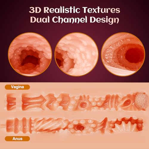 Image of BIG SHOCKED AI Sync Male Sex Toy for Men,12 Vibrating Sex Doll Automatic Male Masturbator Dual Channels Mens Sex Dolls Electric Pocket Pussy Stroker Sex Toys Adult Toys 3D Lifelike Love Doll