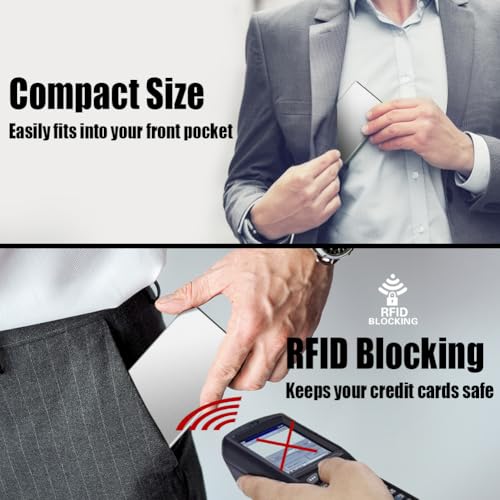 Image of FurArt Slim Minimalist Wallet RFID Credit Card Holder for Men | slim minimalist compact rfid id window thin