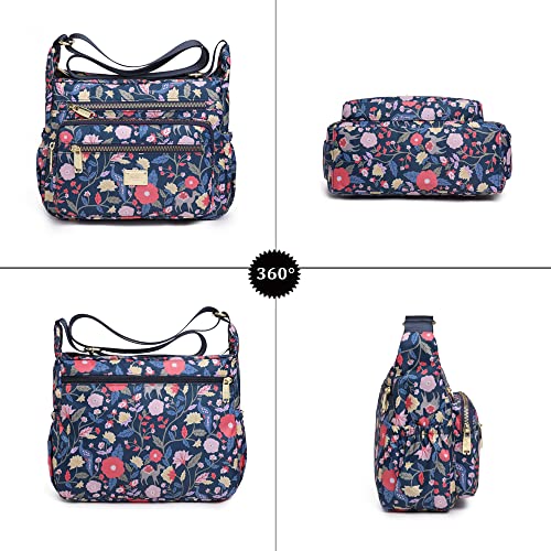 Image of Pealwel Women Shoulder Handbag Roomy Multiple Pockets Bag Ladies Crossbody Purse Tote Top Handle Satchel