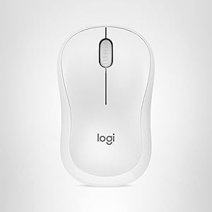 Logitech M240 Silent Bluetooth Mouse, Wireless, Compact, Portable, Smooth Tracking, 18-Month Battery, for Windows, macOS, ChromeOS, Compatible with PC, Mac, Laptop, Tablets - Off White