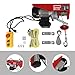 Electric Hoist, 220lbs/1543lbs Electric Winch,110V Electric Hoist with Remote Control & Single/Double Slings for Lifting in Factories, Warehouses, Construction Site, Mine Filed (220lbs(Double Cable))