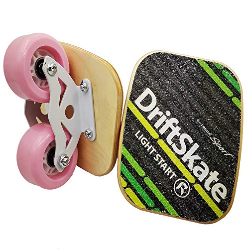 Outdoor Freeline Roller Skates Road Drift Skates Plate with PU Wheels and ABEC-9 608 Bearings (Pink with Maple Wooden Plates)