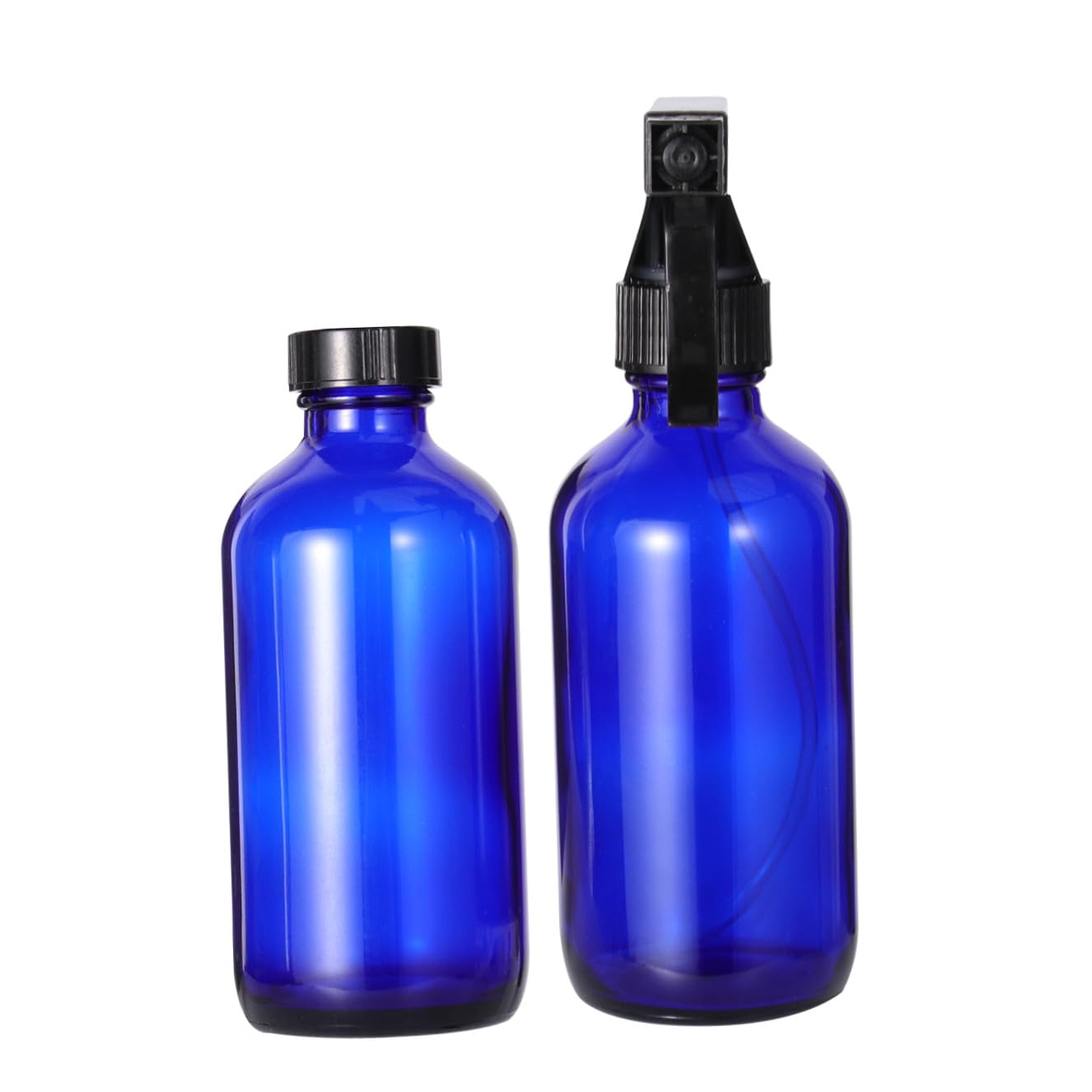 Blaue Glas Sprühflaschen Kompakt und Leicht 250ml 4 Stück Nachfüllbare Kosmetikbehälter für Reise und Make Up Wasser
