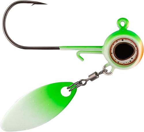Northland Fishing Tackle Deep-Vee Spin Jig, versátil Walleye Spinning Jig con hoja de sauce Thumper, señuelo multiespecie, cebo de pesca esencial,