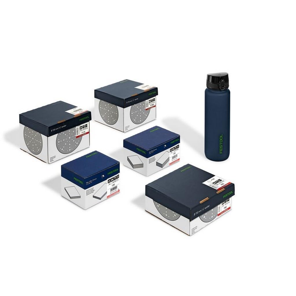 Festool Granat Super Pack STF D150/48 GR-SP P - Discos abrasivos y esponjas abrasivas para Multi-Jetstream 2, StickFix, P80-P180, 578132, taller y obra