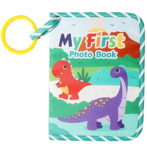 GjnjfdF Álbum De Fotos Para Bebé - Recuerdo con Espejo - Álbum de Recuerdos de Tela para Fotos,Para Cunas Hora De Dormir Dormitorio Viajes Hogar Paseo Embarazo Niños Niñas Padres