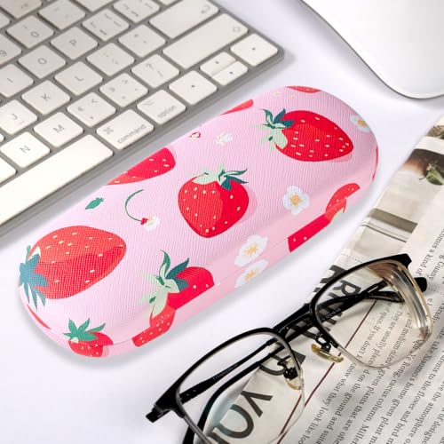 Image of PERFECTSIGHT Hard Shell Eyeglasses Case, PU Leather Protective Glasses Case, Cute Eyeglass Case for Women Men Girls