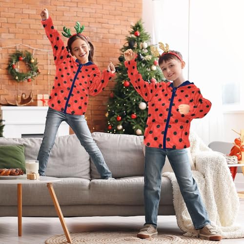 Boys Polka Dot Long Sleeve Hooded Sweatshirt Toddler Boy Hoodies Full Zip Fleece Jacket4