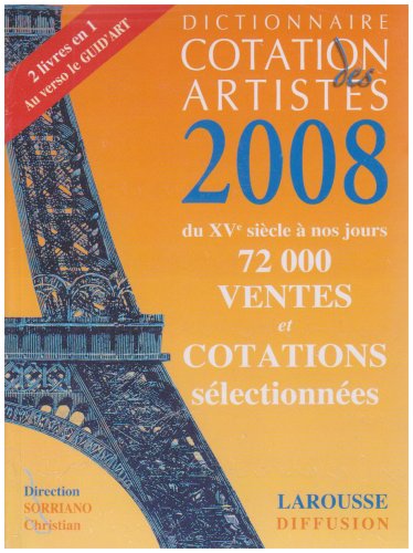 Dictionnaire cotation des artistes 2008 Livre eBook France
