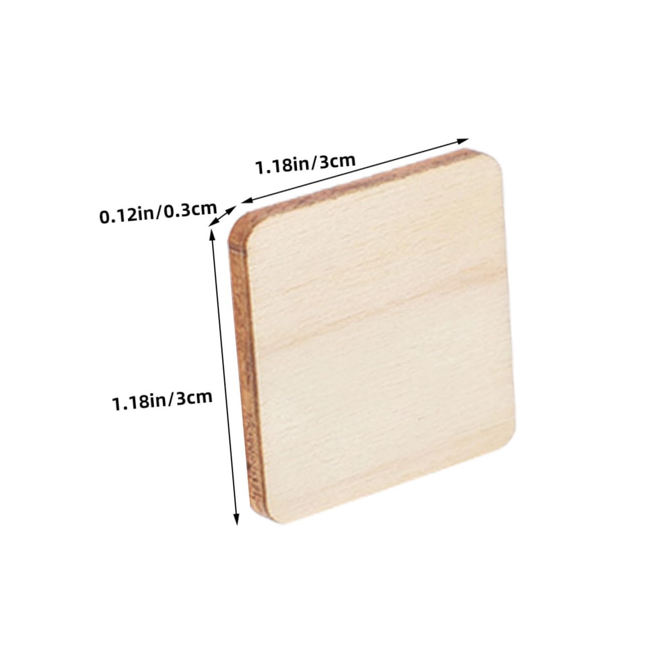 SHINEOFI 500piezas Madera Natural Cuadradas Para Manualidades Trozos De Madera Sin Acabado Para y Proyectos