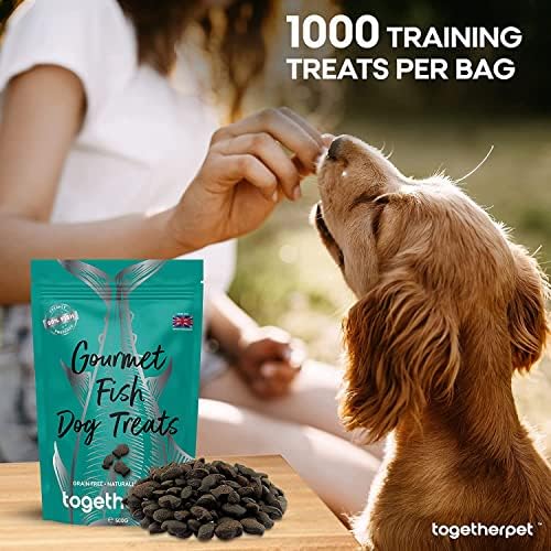 3 Pack of Togetherpet Natural Dog and Puppy Treats (3000pc) | Ideal for Small & Large Dog Breed as Fish Snacks and Training Reward | Grain Free with Fish and Sweet Potato | 1000 per 500g Easy Use Bag