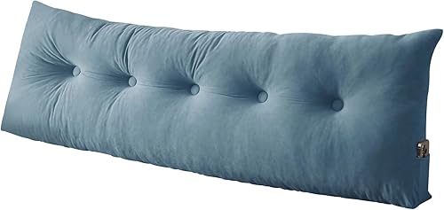 Miniatura 8 de Almohada para cabecero con respaldo de cuña para sentarse en la cama con bolsillo lateral, tamaño individual