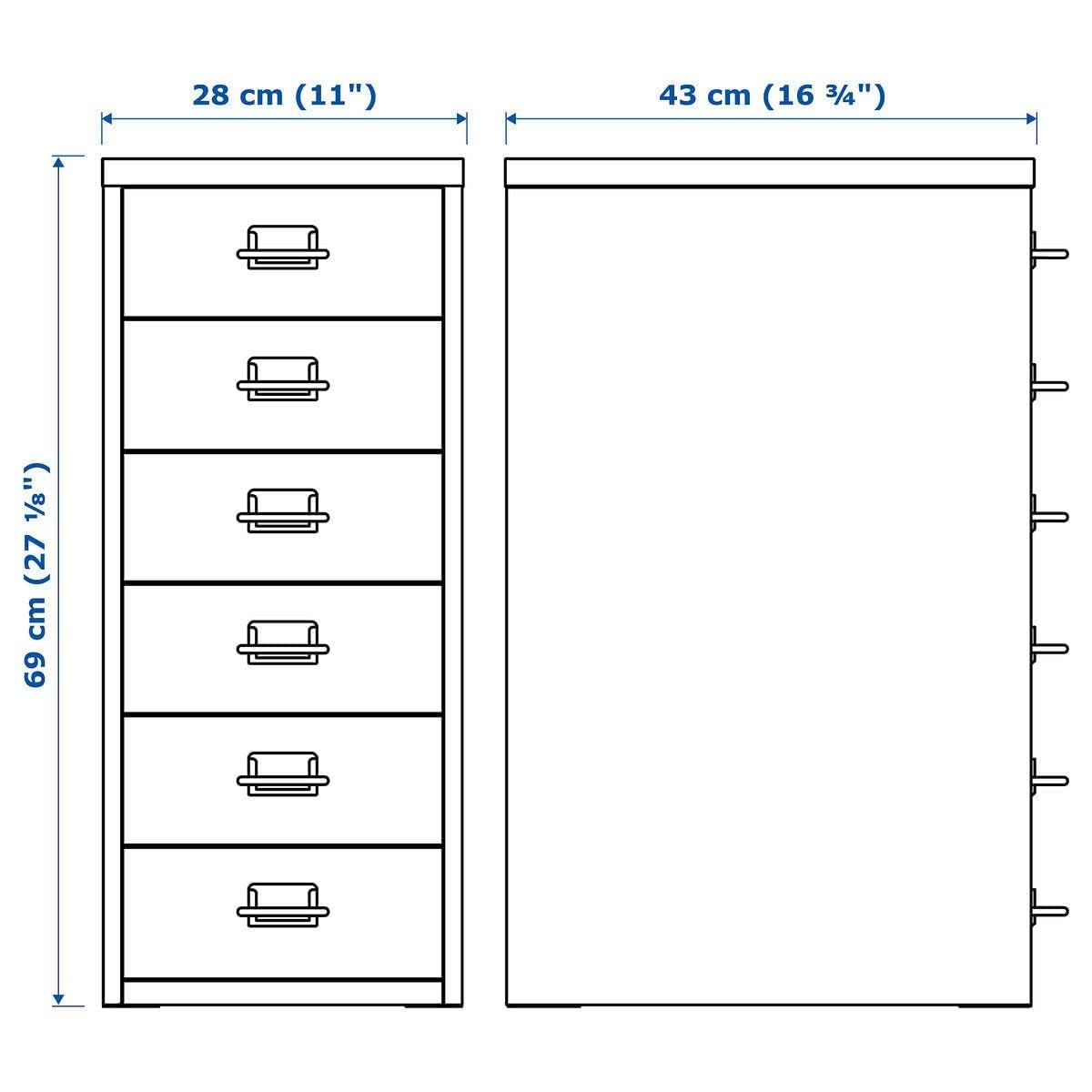 Small White Metal Drawer Unit - Wheels & Storage -5