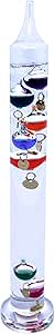 Free standing tear drop Galileo thermometer