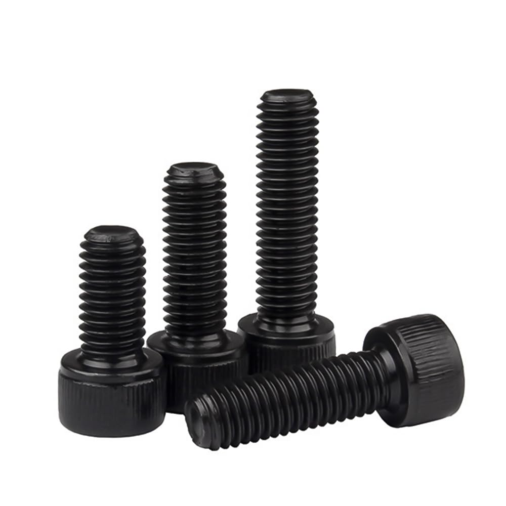 Tornillos de cabeza hueca hexagonal de acero inoxidable 304 DIN912, grado 12,9, color negro, A2, 5-100 unidades, M2, M2.5, M3, M4, M5, M6, M8, M10(304 Stainless Steel,50MM_M2 (100PCS))
