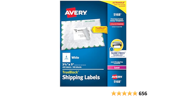 Amazon.com: Avery Shipping Address Labels, Laser Printers ...