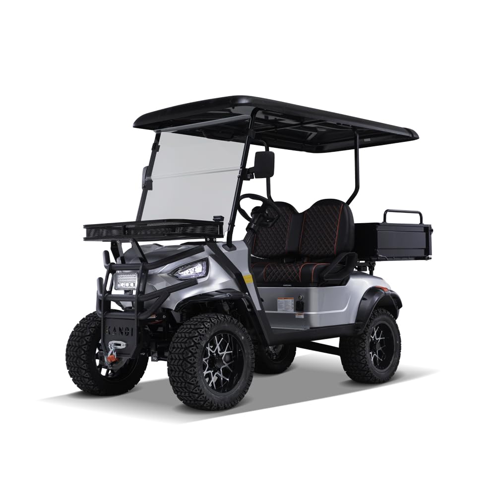 Kandi America 2 Passenger Electric Cart with Powerful 5,000-Watt Electric Motor – Electric Work Vehicle with Dump bin – Electric ATV UTV – Heavy Duty Cart – Electric Passenger Cruiser - EV